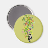 Lucky Leprechaun met shamrocks Magneet (Voorkant / Achterkant)