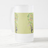 Lucky Leprechaun met shamrocks Matglas Bierpul (Voorkant links)