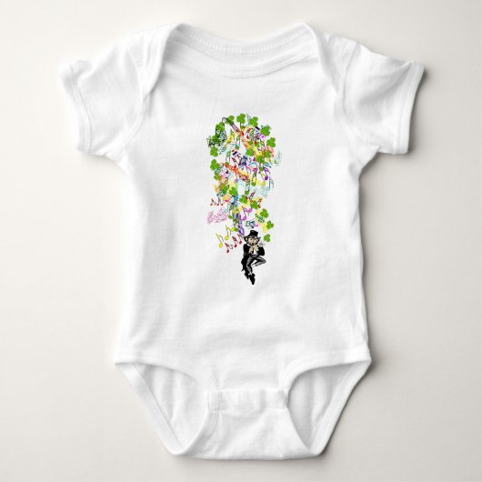 Lucky Leprechaun met shamrocks Romper (Voorkant)