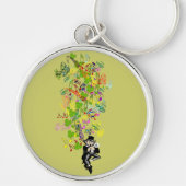 Lucky Leprechaun met shamrocks Sleutelhanger (Voorkant)