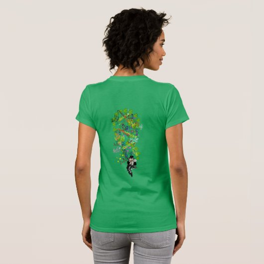 Lucky Leprechaun met shamrocks T-shirt (Achterkant volledig)