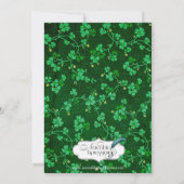 Lucky Leprechaun over de uitnodiging van de Shamro (Achterkant)