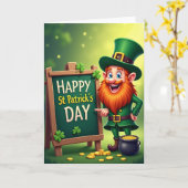 Lucky Leprechaun-patroonkaart Kaart (Gele Bloem)