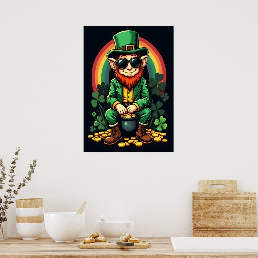 Lucky Leprechaun Poster (Keuken)
