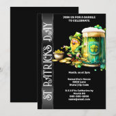 Lucky leprechaun pot goud shamrock bier Iers Kaart (Voorkant / Achterkant)