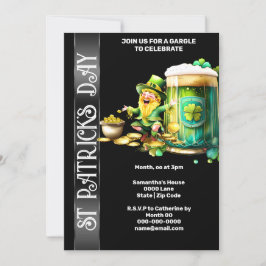Lucky leprechaun pot goud shamrock bier Iers Kaart