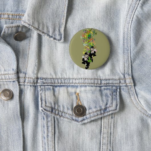 Lucky Leprechaun Ronde Button 5,7 Cm (In situ)