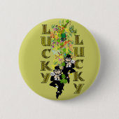 Lucky Leprechaun Ronde Button 5,7 Cm (Voorkant)