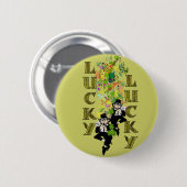 Lucky Leprechaun Ronde Button 5,7 Cm (Voorkant /achterkant)