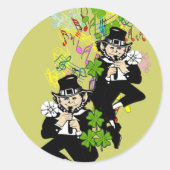 Lucky Leprechaun Ronde Sticker (Voorkant)