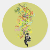 Lucky Leprechaun Ronde Sticker (Voorkant)