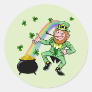 Lucky Leprechaun Ronde Sticker