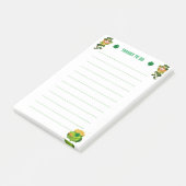 Lucky Leprechaun & Shamrocks hebben alles in het w Post-it® Notes (Schuin)
