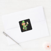 Lucky Leprechaun Square Stickers (Envelop)