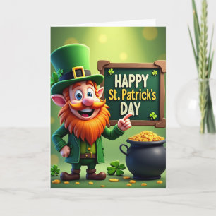 Lucky Leprechaun St. Patrick's Day Kaart