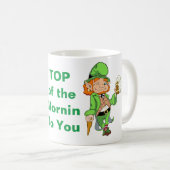 Lucky Leprechaun Top van de Mornin Coffee Mok (Voorkant rechts)