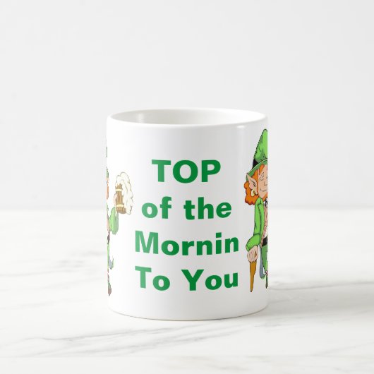 Lucky Leprechaun Top van de Mornin Coffee Mok (Center)