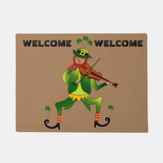 Lucky Leprechaun Welkom Doormat Deurmat (Voorkant)