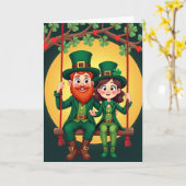 Lucky Leprechauns Love Card Kaart (Gele Bloem)