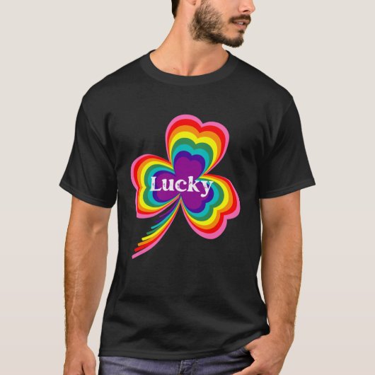Lucky Leprechauns Rainbow Pride Saint Patrick's Da T-shirt (Voorkant)