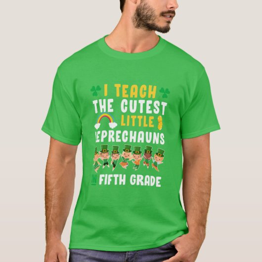 Lucky Leprechauns St Patricks Day Fifth Grade Teac T-shirt (Voorkant)