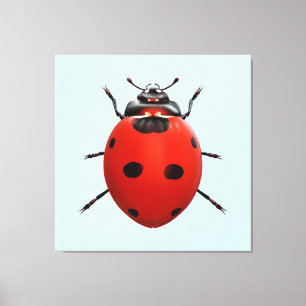 Lucky Lieveheersbeestje Canvas Afdruk