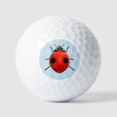 Lucky Lieveheersbeestje Golfballen (Voorkant)