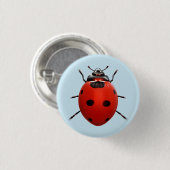 Lucky Lieveheersbeestje Ronde Button 3,2 Cm (Voorkant /achterkant)