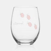 Lucky lieveheersbeestjes design wijnglas wijnglas zonder voet (Achterkant)