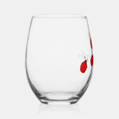 Lucky lieveheersbeestjes design wijnglas wijnglas zonder voet (Rechts)