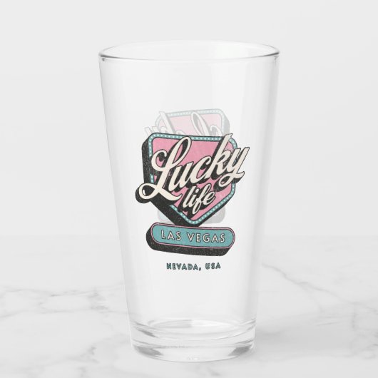 Lucky Life Las Vegas Nevada Glas (Achterkant)