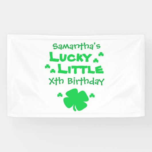 Lucky Little Birthday Spandoek (Horizontaal)