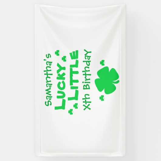 Lucky Little Birthday Spandoek (Verticaal)
