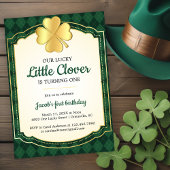 Lucky Little Clover Green 1e verjaardagsfeestje Kaart
