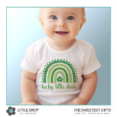 Lucky Little Dude Rainbow Shamrock St Patrick's Romper