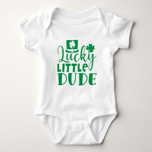 Lucky Little Dude St. Patrick's Day Romper (Voorkant)