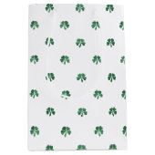 Lucky Little Four Leaf Clovers Saint Patricks Day Medium Cadeauzakje (Voorkant)