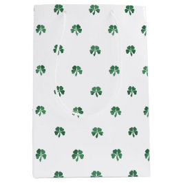 Lucky Little Four Leaf Clovers Saint Patricks Day Medium Cadeauzakje