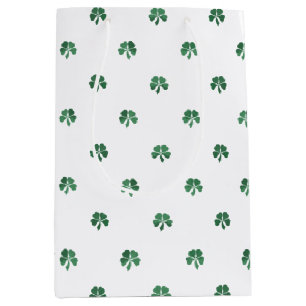 Lucky Little Four Leaf Clovers Saint Patricks Day Medium Cadeauzakje