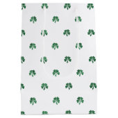 Lucky Little Four Leaf Clovers Saint Patricks Day Medium Cadeauzakje (Achterkant)