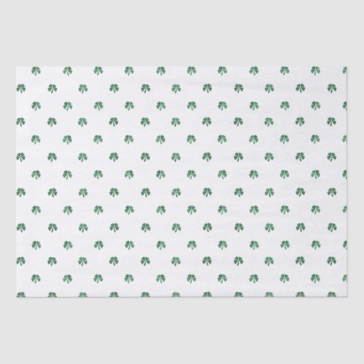 Lucky Little Four Leaf Clovers Saint Patricks Day Tissuepapier (Voorkant)