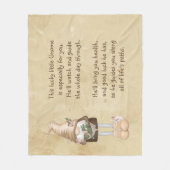 Lucky Little Gnome Good Health Luck Fun Fleece Deken (Voorkant)
