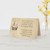 Lucky Little Gnome Good Health Luck Fun Kaart (Gele Bloem)