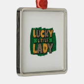 Lucky Little Lady Metalen Ornament (Rechts)