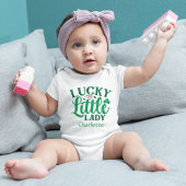 Lucky Little Lady St Patricks Day Personalized Romper