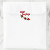Lucky Little Ladybugs Ronde Sticker (Tas)