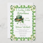 Lucky Little Leprechaun St. Patrick's Baby shower Kaart (Voorkant)