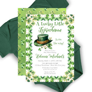 Lucky Little Leprechaun St. Patrick's Baby shower Kaart