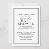 Lucky Little One Green Shamrock Clover Baby shower Kaart (Voorkant)