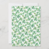 Lucky Little One Green Shamrock Clover Baby shower Kaart (Achterkant)